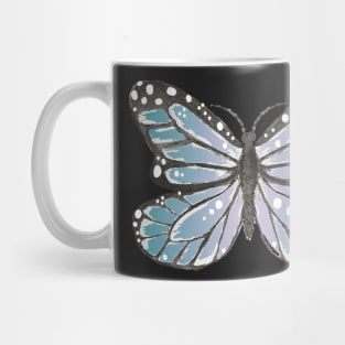 Blue and Purple Butterfly Design Mug